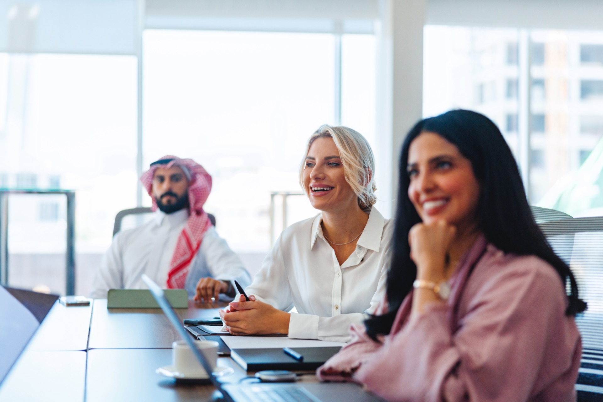 Professionals engaged in a talent consultation session in Saudi Arabia